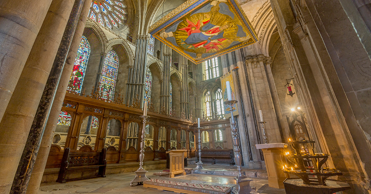 St Cuthbert's Shrine, houses within Durham Cathedral